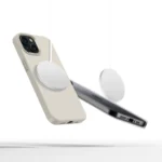 Калъф от Tech-
Protect Silicone PUZ MagSafe
 iPhone 15 Case - Beige - Image 2