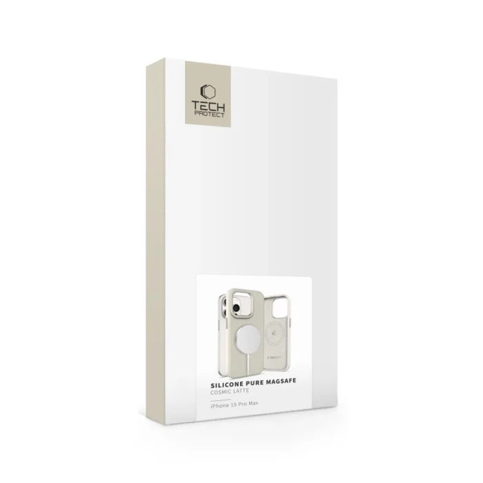 Калъф от Tech-Protect Silicone PU Case
MagSafe за iPhone 15 Pro Max -
Beige - Image 4