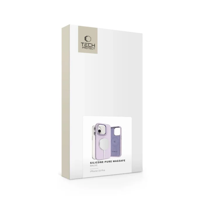 Калъф от Tech-Protect Silicone Pure
 Magsafe за iPhone 15 Pro Case -
Purple - Image 4
