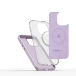 Калъф от Tech-Protect Silicone Pure
Magsafe Case за iPhone 15 Pro
 Max - Purple - Image 2