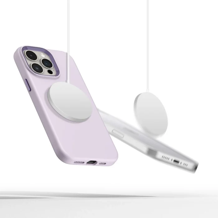 Калъф от Tech-Protect Silicone Pure
Magsafe Case за iPhone 15 Pro
 Max - Purple - Image 3