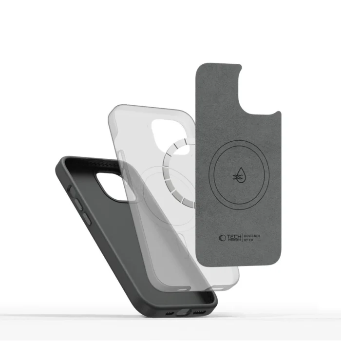 Калъф от Tech-
Protect Silicone PUZ MagSafe за 
iPhone 15 Case - Gray - Image 2