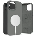 Калъф от Tech-
Protect Silicone PUZ MagSafe за 
iPhone 15 Case - Gray