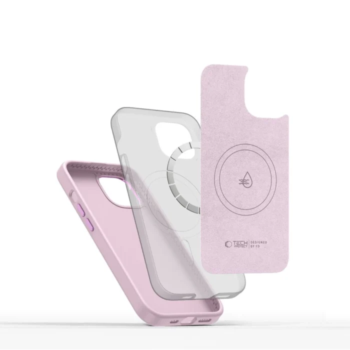 Калъф от Tech-
Protect Silicone PU MagSafe
 за iPhone 15 Case - Pink - Image 2