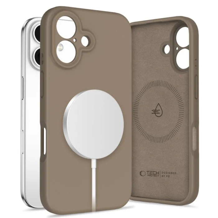Калъф от Tech-
Protect Liquid Silicone MagSafe
iPhone 16 Case - Brown - Image 1