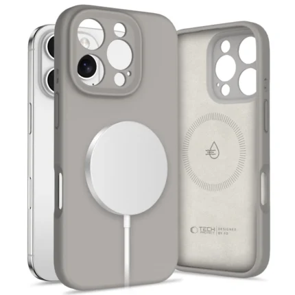 Калъф от Tech-
Protect Liquid Silicone Mag Safe
iPhone 16 Pro Case - Gray