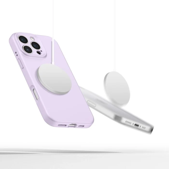 Калъф от Tech-Protect Liquid Silicone
 MagSafe iPhone 16 Pro Case -
Purple - Image 2