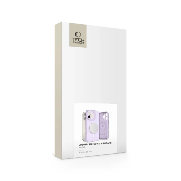 Калъф от Tech-Protect Liquid Silicone
 MagSafe iPhone 16 Pro Case -
Purple - Image 4