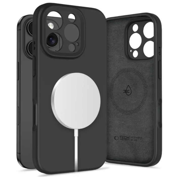Калъф от Tech-Protect Liquid Silicone
MagSafe Case за iPhone 16 Pro
Max - Black - Image 1
