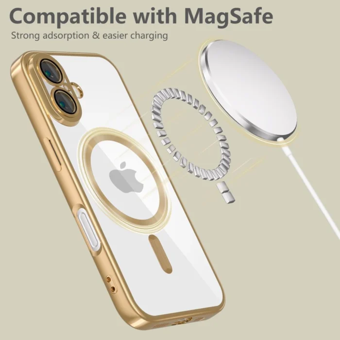 Калъф от Tech-
Protect Mag Flex MagSafe iPhone
16e Case - Gold - Image 3