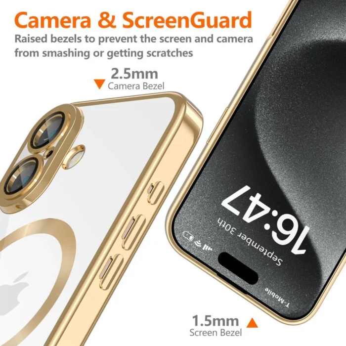 Калъф от Tech-
Protect Mag Flex MagSafe iPhone
16e Case - Gold - Image 5