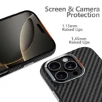 Калъф от Tech-Protect Ion
Carbon MagSafe Case for iPhone
 16 Pro Max - Black/Grey - Image 2