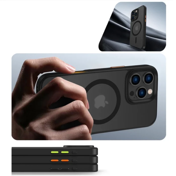 Калъф от Tech-Protect
MagMat Magsafe 3-set iPhone 16 
Pro Max Case - Matte Black - Image 3