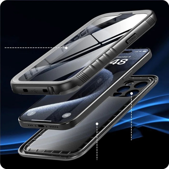 Калъф от Tech-Protect
 ShellBox IP68 Case за iPhone 15 -
Black - Image 2