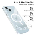Калъф от Tech-
Protect FlexAir MagSafe iPhone 15
 Case - Clear - Image 5