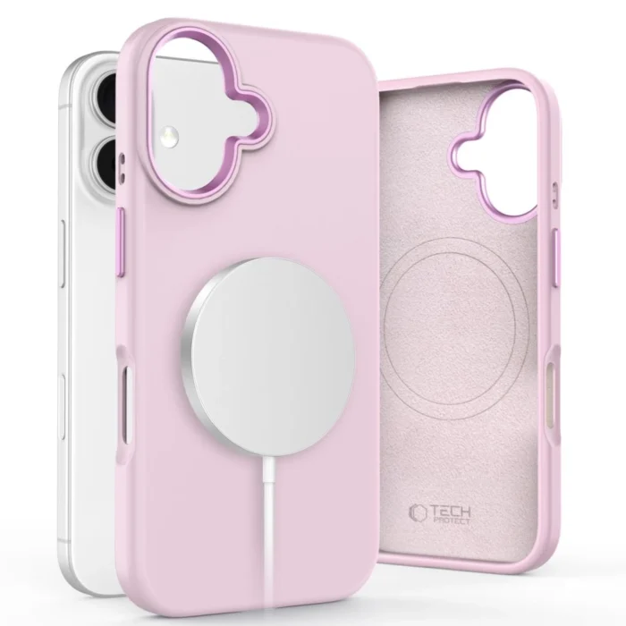 Калъф от Tech-
Protect Silicone PU MagSafe
iPhone 16 Case - Pink - Image 1
