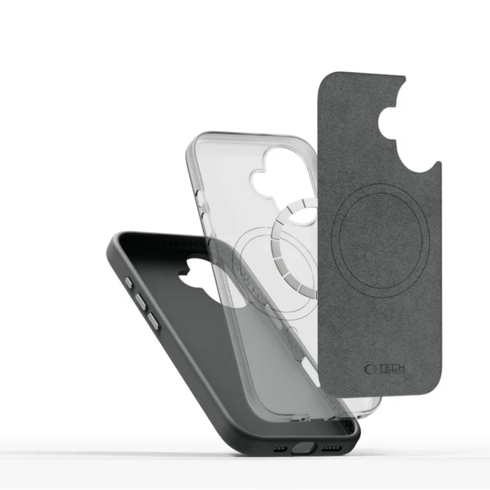 Калъф от Tech-
Protect Silicone PU MagSafe
 iPhone 16 Case - Gray - Image 3