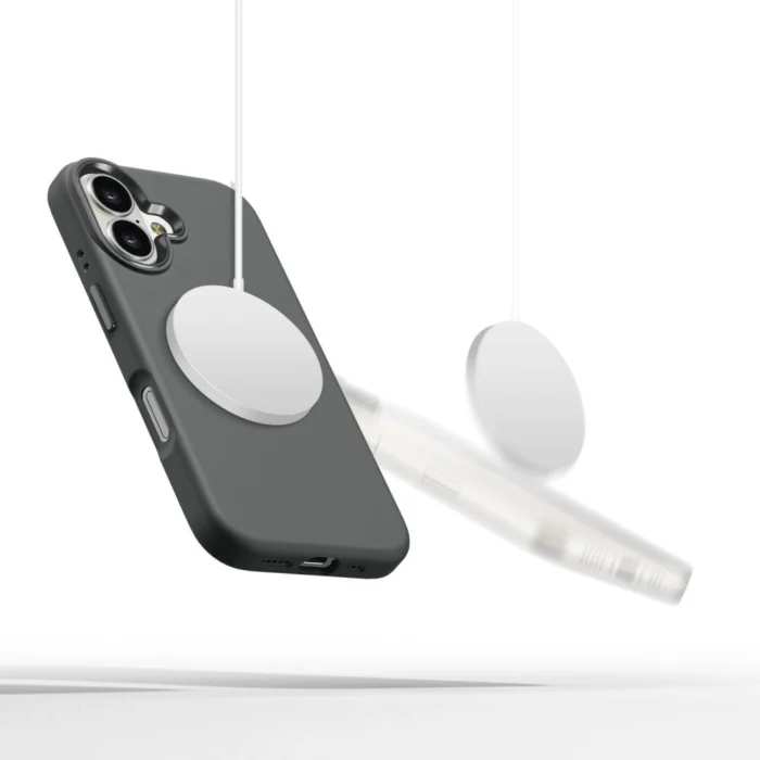 Калъф от Tech-
Protect Silicone PU MagSafe
 iPhone 16 Case - Gray - Image 4