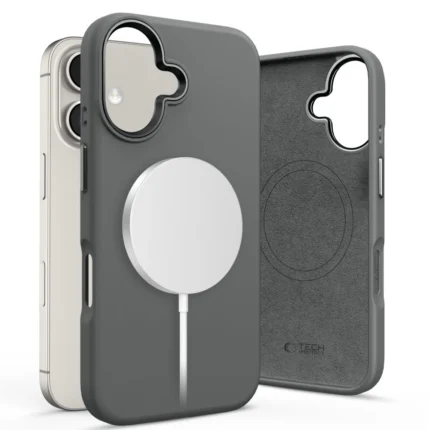 Калъф от Tech-
Protect Silicone PU MagSafe
iPhone 16 Case - Gray