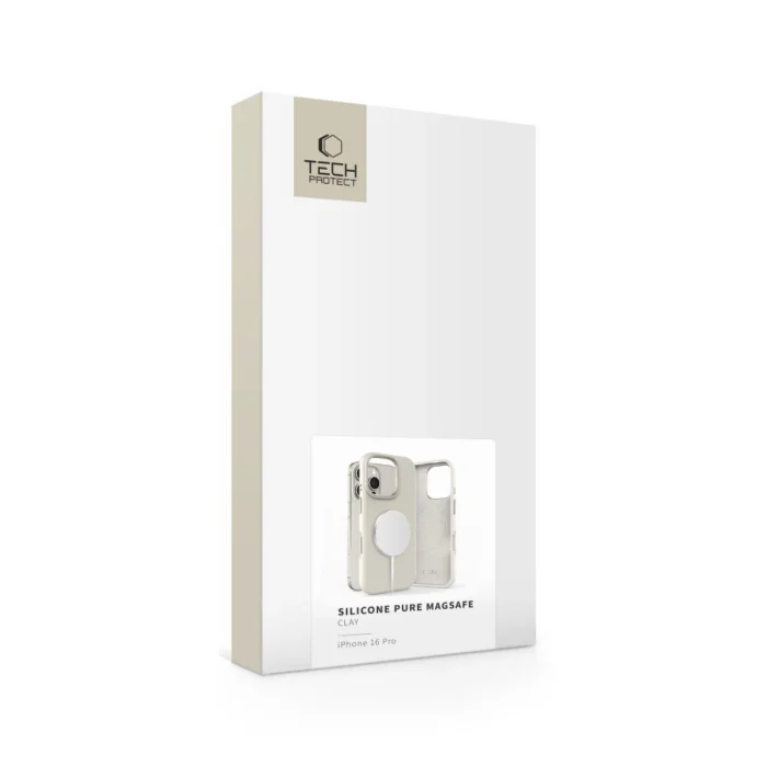 Калъф от Tech-Protect Silicone PU MagSafe
 за iPhone 16 Pro Case - Beige - Image 4