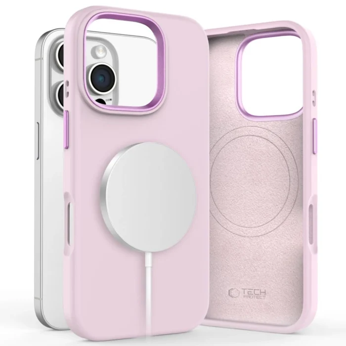 Калъф от Tech-Protect Silicone PU MagSafe 
Case за iPhone 16 Pro Max - Pink - Image 1