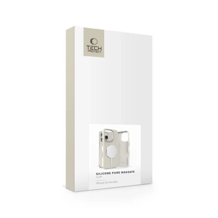 Калъф от Tech-Protect Silicone PU MagSafe
 Case за iPhone 16 Pro Max - Beige - Image 4