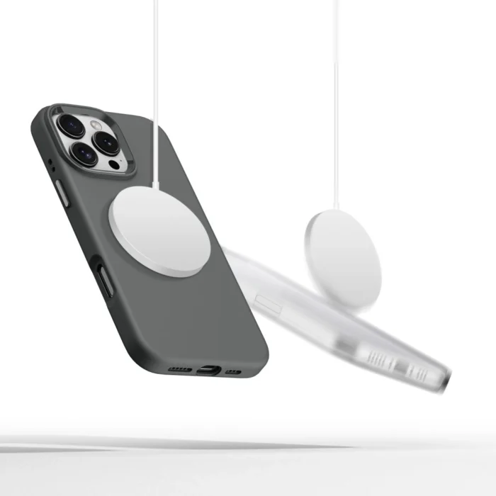Калъф от Tech-Protect Silicone PU MagSafe
 Case за iPhone 16 Pro Max - Gray - Image 4