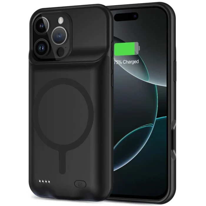 Калъф с батерия Tech-Protect Power Case MagSafe
Case with 8500mAh Powerbank за iPhone 16 Pro Max - Black - Image 1