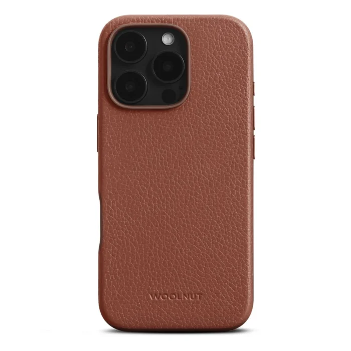 Кожен калъф от WOOLNUT Leather Case for iPhone 16 Pro - Brown - Image 1