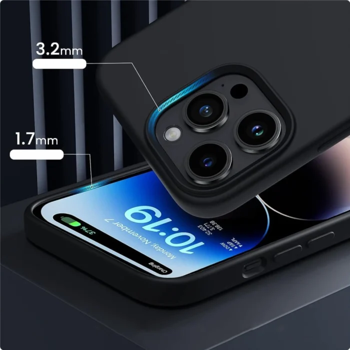 Калъф от Tech-
Protect Silicone MagSafe iPhone
15 Pro Case - Matte Black - Image 3