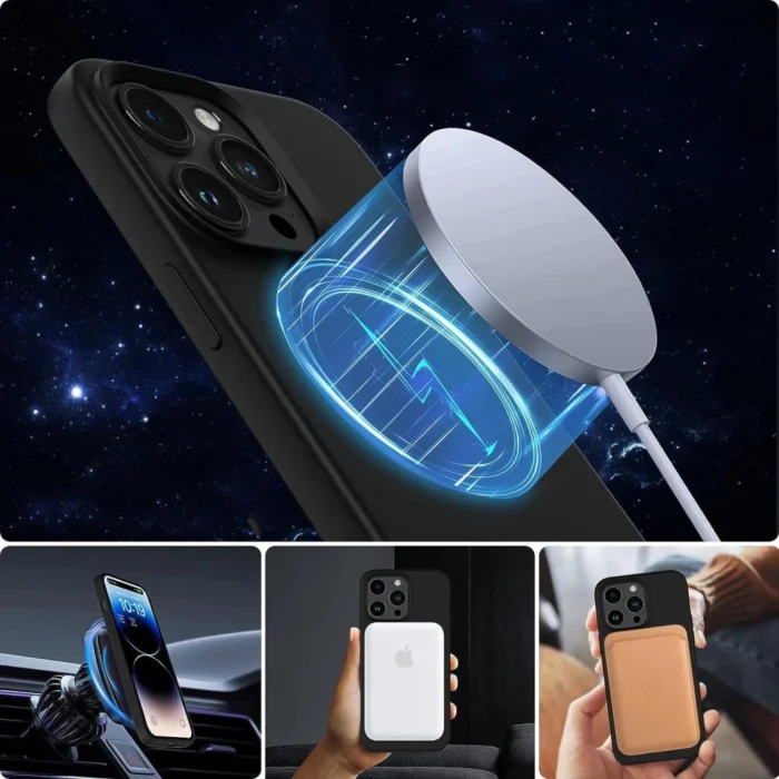 Калъф от Tech-Protect
 Silicone MagSafe Case for iPhone
13 / 14 - Black - Image 2