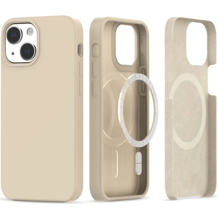 Калъф от Tech-Protect 
Silicone MagSafe Case за iPhone
13 / 14 - Beige - Image 1