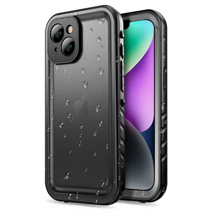 Калъф от Tech-Protect ShellBox Case 
Waterproof IP68 for iPhone 14 -
Black - Image 2