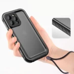 Калъф от Tech-Protect ShellBox Case 
Waterproof IP68 for iPhone 14 -
Black - Image 3