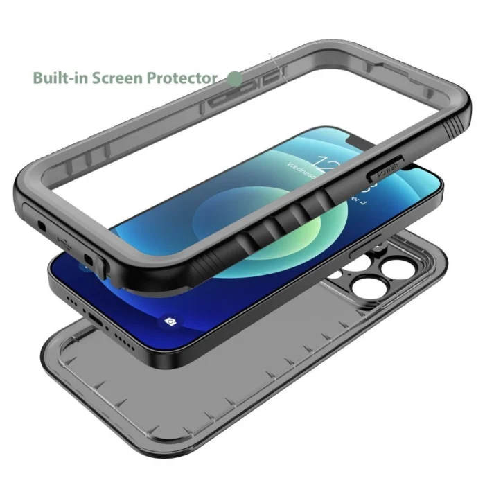 Калъф от Tech-Protect ShellBox Case 
Waterproof IP68 for iPhone 14 -
Black - Image 4