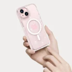 Калъф от Tech-Protect
 FlexAir Hybrid MagSafe iPhone 15
 Pro Case - Clear Glitter - Image 3