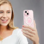 Калъф от Tech-Protect
 FlexAir Hybrid MagSafe iPhone 15
 Pro Case - Clear Glitter - Image 5