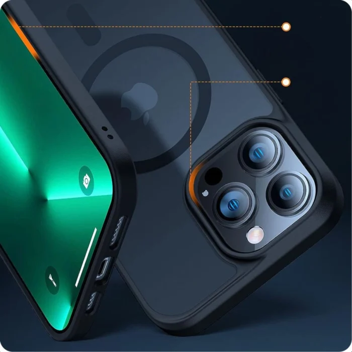 Калъф от Tech-
Protect MagMat MagSafe Case for
iPhone 15 Pro Max - Matte Black - Image 2