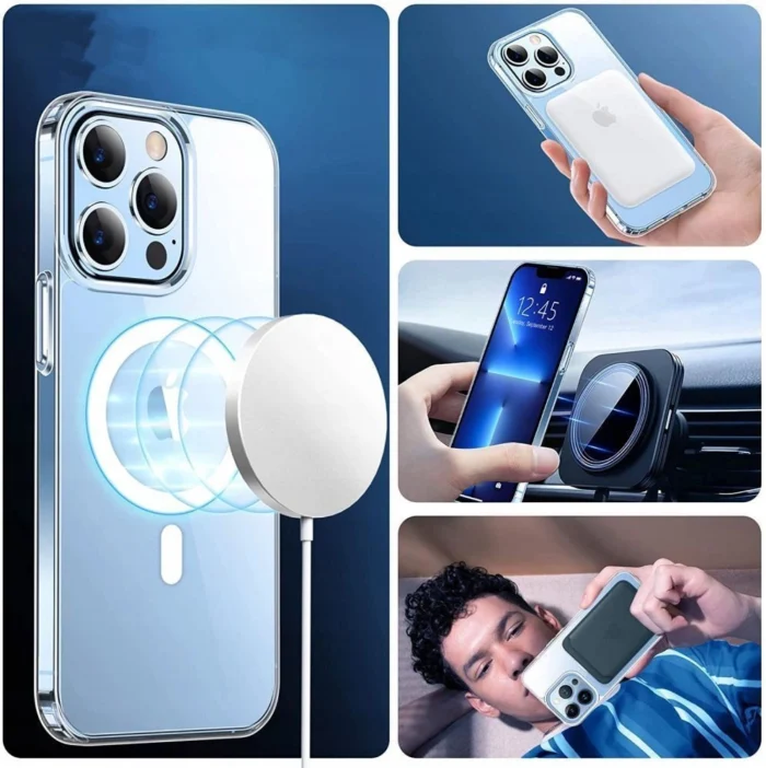 Калъф от Tech-Protect
 FlexAir Hybrid MagSafe за 
iPhone 14 Pro Max - Clear - Image 5
