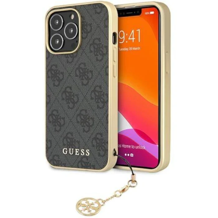 Калъф от 
Guess 4G Charm Case за iPhone 13 Pro Max Grey - Image 1
