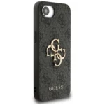 Калъф от 
Guess PU 4G Metal Logo Case за iPhone 16e Grey - Image 2