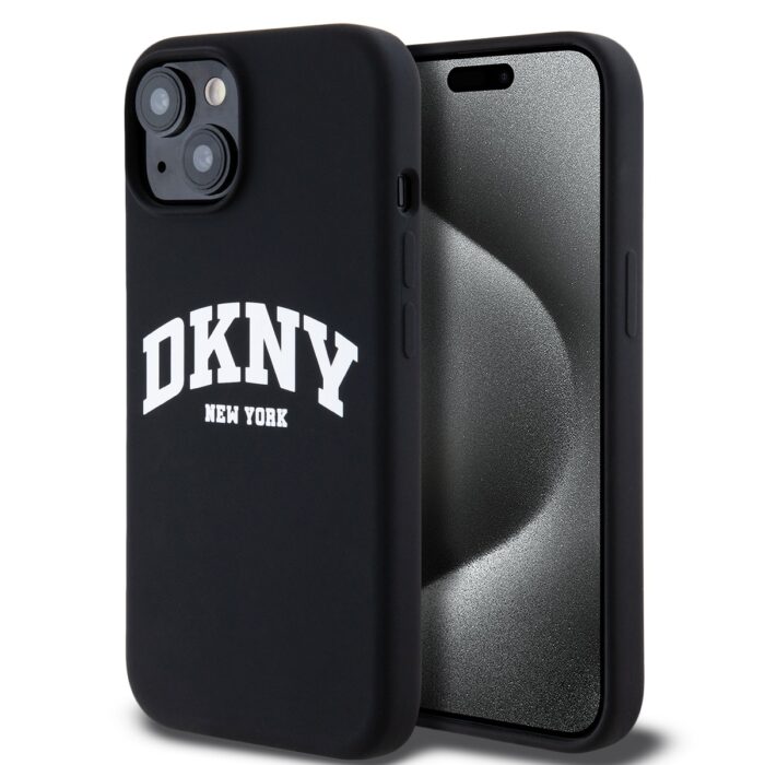 Калъф от 
DKNY Liquid Silicone Arch Logo MagSafe Case за iPhone 13 Black - Image 1