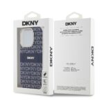 Калъф от DKNY PC TPU Repeat Pattern Tonal Stripe Magsafe Case за iPhone 14 Pro Blue - Image 6