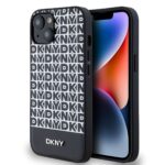 Калъф от
DKNY PU Leather Repeat Pattern Bottom Stripe MagSafe Case за iPhone 13 Black