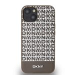 Калъф от
DKNY PU Leather Repeat Pattern Bottom Stripe MagSafe Case за iPhone 13 Brown - Image 2