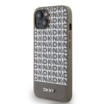 Калъф от
DKNY PU Leather Repeat Pattern Bottom Stripe MagSafe Case за iPhone 13 Brown - Image 3