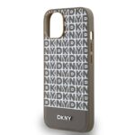Калъф от
DKNY PU Leather Repeat Pattern Bottom Stripe MagSafe Case за iPhone 13 Brown - Image 4