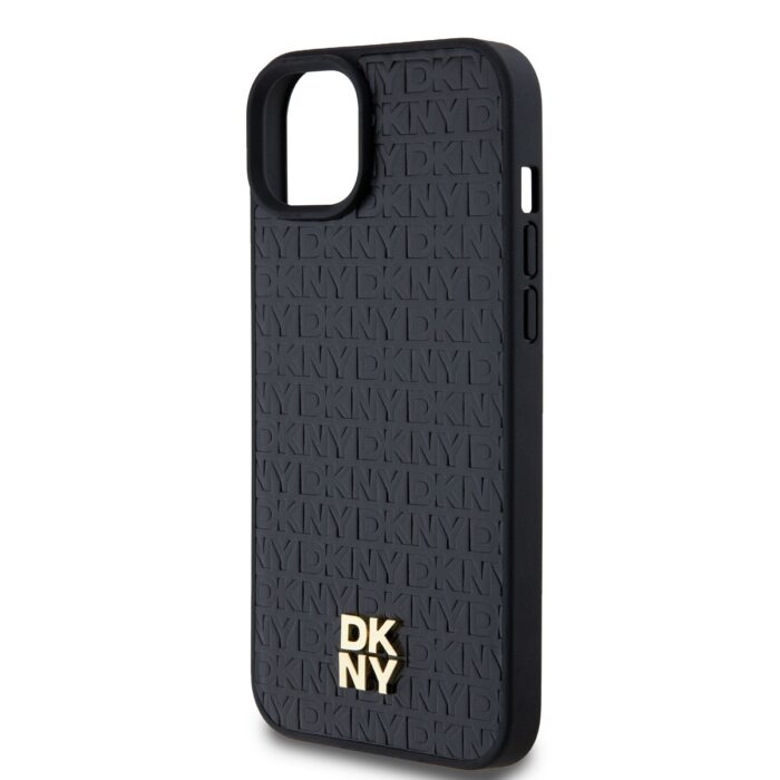 Калъф от 
DKNY PU Leather Repeat Pattern Stack Logo MagSafe Case за iPhone 13 Black - Image 4