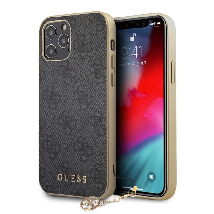 Калъф GUHCP12MGF4GGR Guess 4G Charms Cover за iPhone 12/12 Pro 6.1 Grey - Image 2