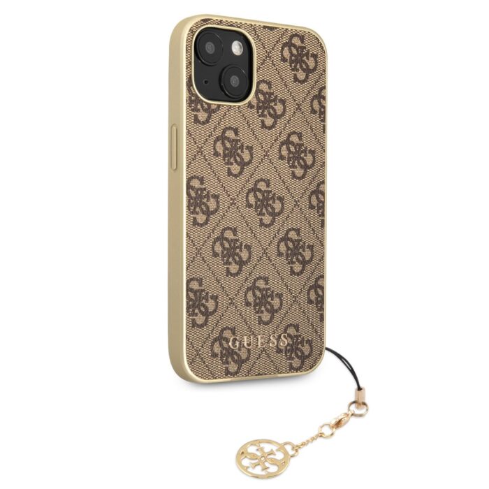 Калъф Case GUESS 4G Charms Collection Hardcase GUHCP13MGF4GBR for Iphone 13 Brown - Image 3